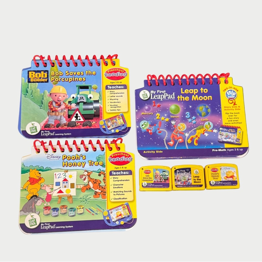 LeapFrog My First LeapPad 3 Books and 3 Cartridges